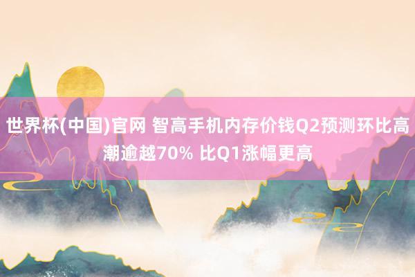 世界杯(中国)官网 智高手机内存价钱Q2预测环比高潮逾越70% 比Q1涨幅更高