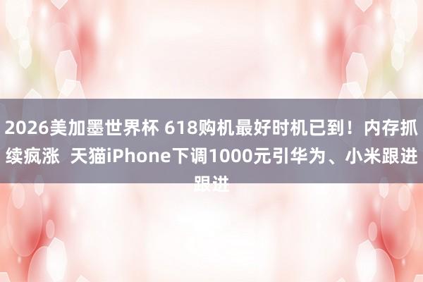 2026美加墨世界杯 618购机最好时机已到!内存抓续疯涨 天猫iPhone下调1000元引华为、小米跟进
