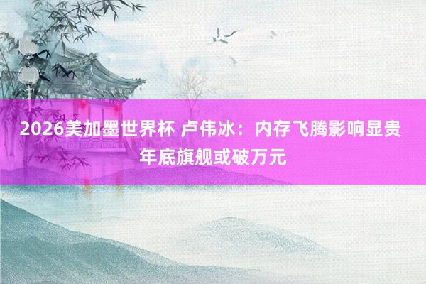 2026美加墨世界杯 卢伟冰:内存飞腾影响显贵 年底旗舰或破万元
