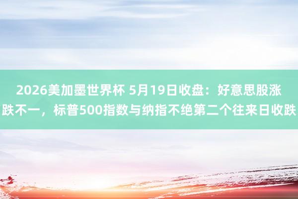 2026美加墨世界杯 5月19日收盘:好意思股涨跌不一,标普500指数与纳指不绝第二个往来日收跌