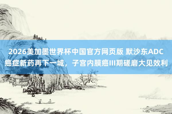 2026美加墨世界杯中国官方网页版 默沙东ADC癌症新药再下一城,子宫内膜癌III期磋磨大见效利