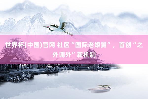 世界杯(中国)官网 社区“国际老娘舅”,首创“之外调外”新机制
