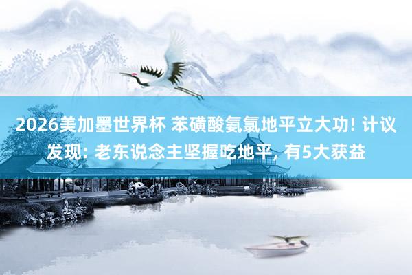 2026美加墨世界杯 苯磺酸氨氯地平立大功! 计议发现: 老东说念主坚握吃地平, 有5大获益