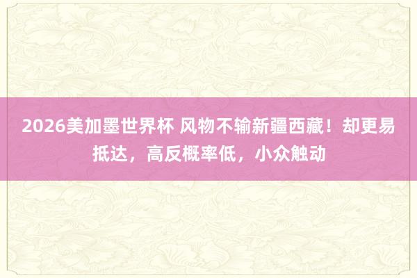 2026美加墨世界杯 风物不输新疆西藏！却更易抵达，高反概率低，小众触动