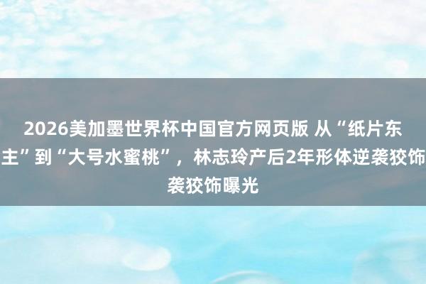 2026美加墨世界杯中国官方网页版 从“纸片东说念主”到“大号水蜜桃”,林志玲产后2年形体逆袭狡饰曝光