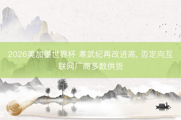 2026美加墨世界杯 寒武纪再改进高, 否定向互联网厂商多数供货
