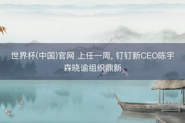 世界杯(中国)官网 上任一周, 钉钉新CEO陈宇森晓谕组织鼎新
